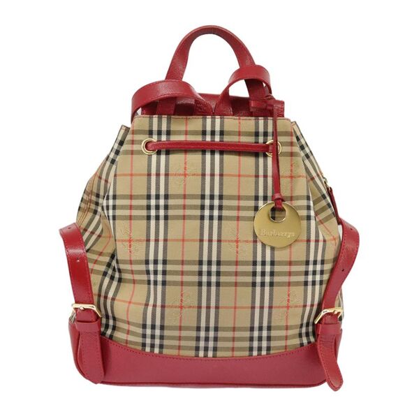 Burberry Nova Check Beige Canvas Backpack Bag (Pre-Owned) - Picture 2 of 16